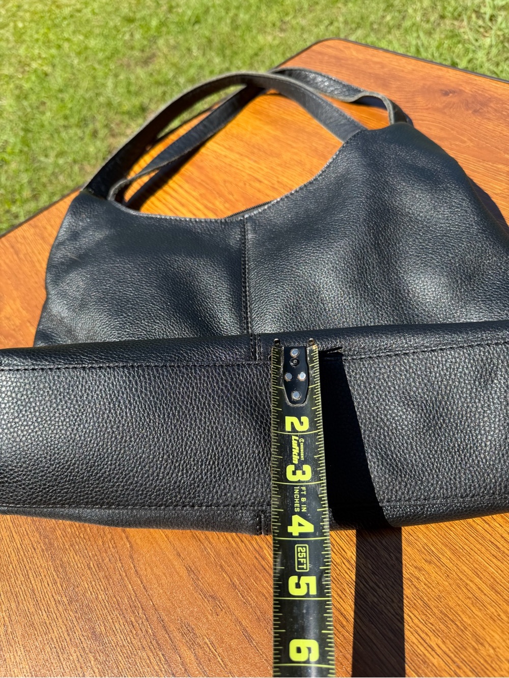 The Sak Huntley Black Leather Hobo Shoulder Bag Slouchy Large - Picture 9 of 14